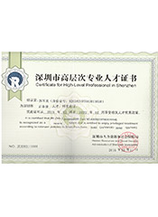 深圳高層次專業(yè)人才證書